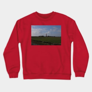 Light House on Pellworm from Afar Crewneck Sweatshirt